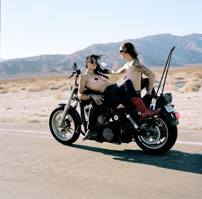 Girls on a motorcycle in Huangshi