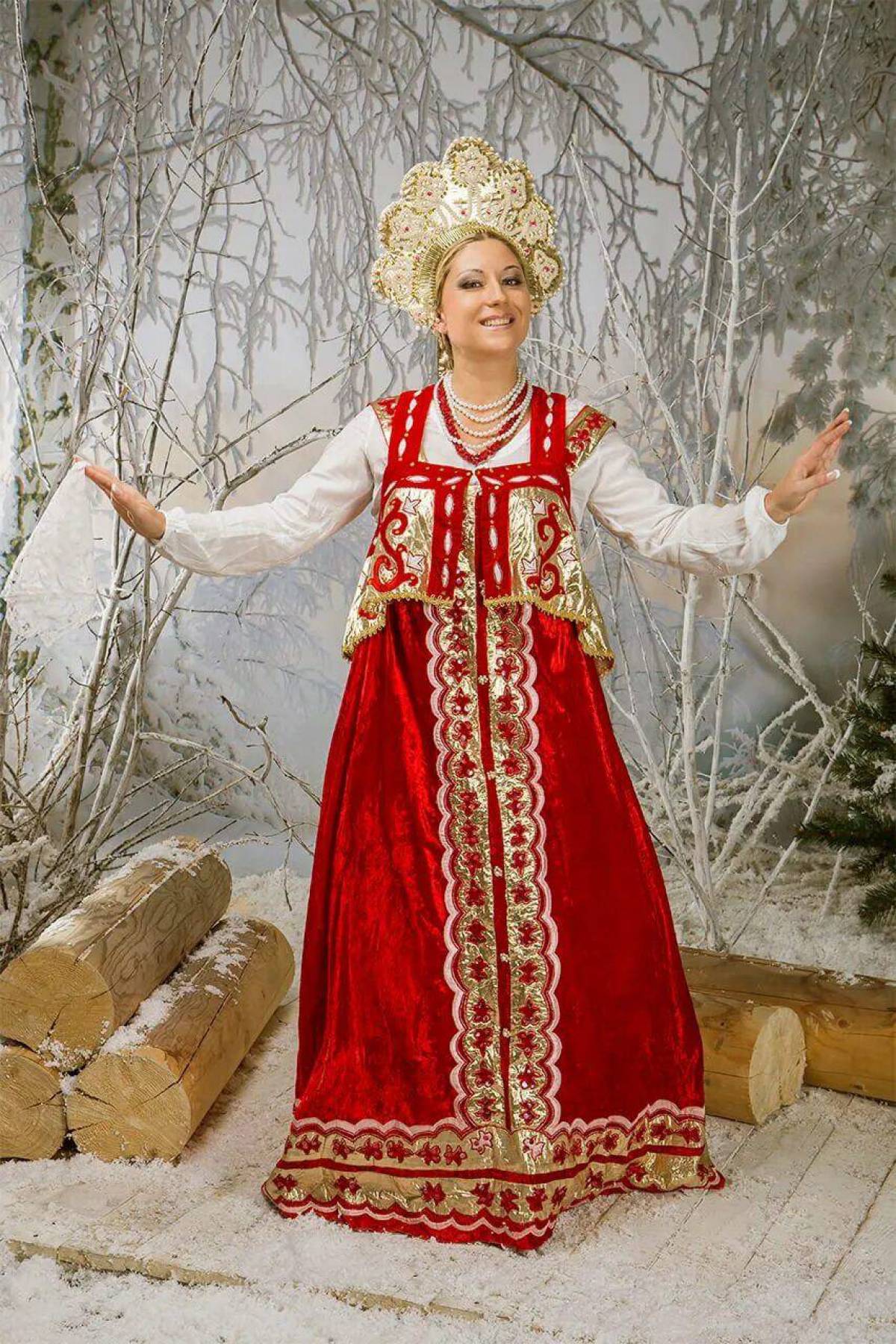 Girls in Slavic costumes in Huangshi